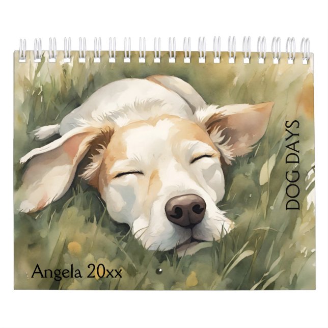 Calendário Cães, Cães Dormindo (Capa)