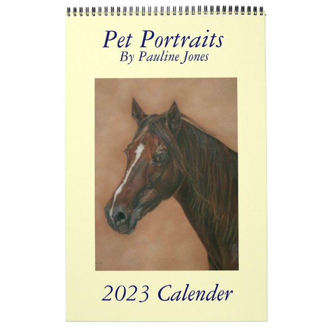 Calendário cães, cavalos e retratos de animais de estimação b (Capa)