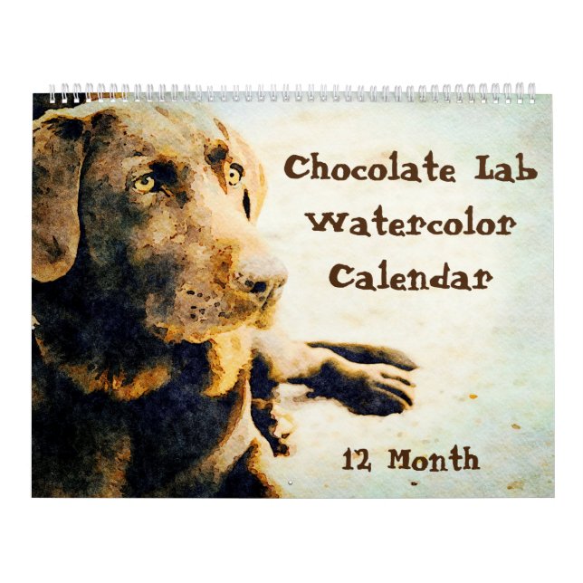 Calendário Cães de Chocolate 12 Meses Pets Dosagem de Aquarel (Capa)
