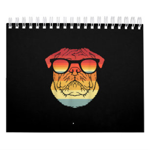 Calendário Cães de Pet Presentes do Proprietário do Pug Leg