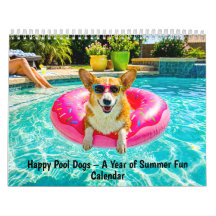 Cães Felizes na Piscina - Um Ano de Diversão de Ve