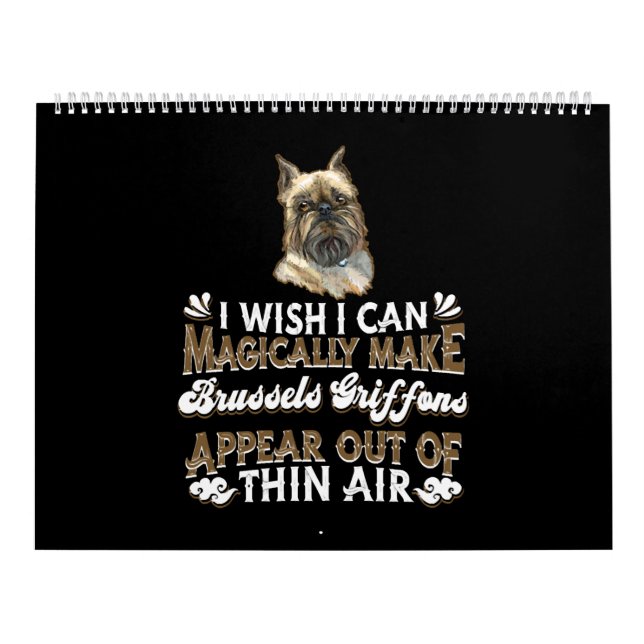 Calendário Cães Griffon de Bruxelas (Capa)