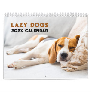 Calendário Cães Preguiçosos Personalizados 2026