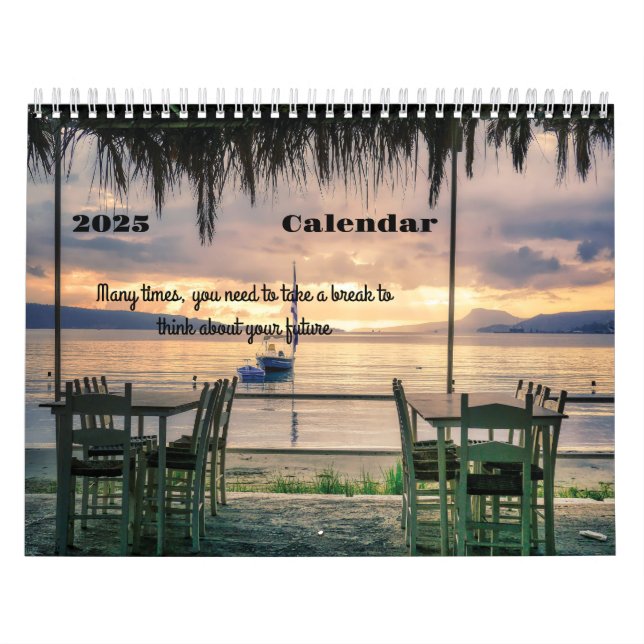 Calendário Café da praia de 2025 #2025 restaurante de praia (Capa)
