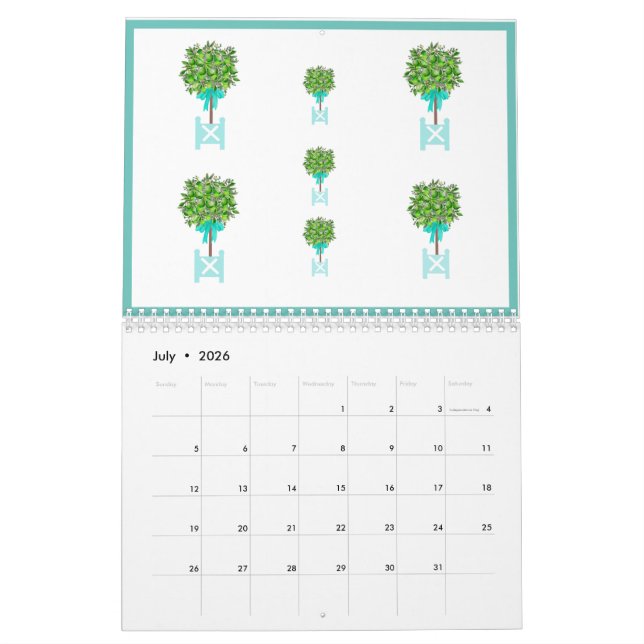 Calendário Caixa de Planta de Jardim Tópico da Árvore limão (Jul 2026)