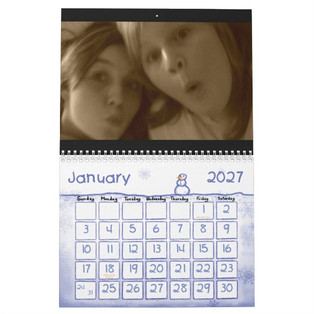 Calendário Calander (Jan 2027)