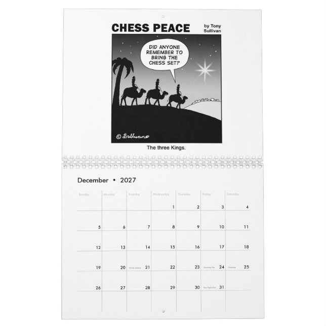 Calendário Caldeira Hilarious Chess Peace 2022 (Dez 2027)