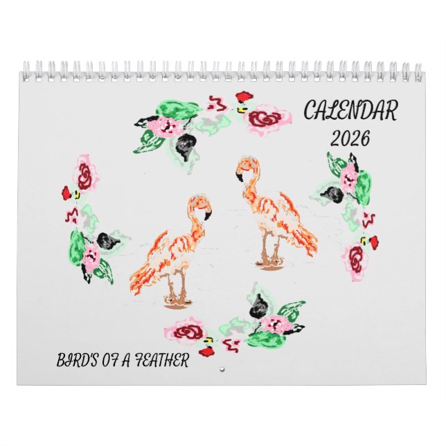 Calendário Calendar  2026 Tropical & Every Day  Birds (Capa)