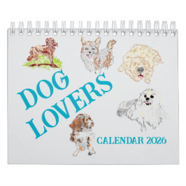 Calendário Calendar Dog Lovers 2026