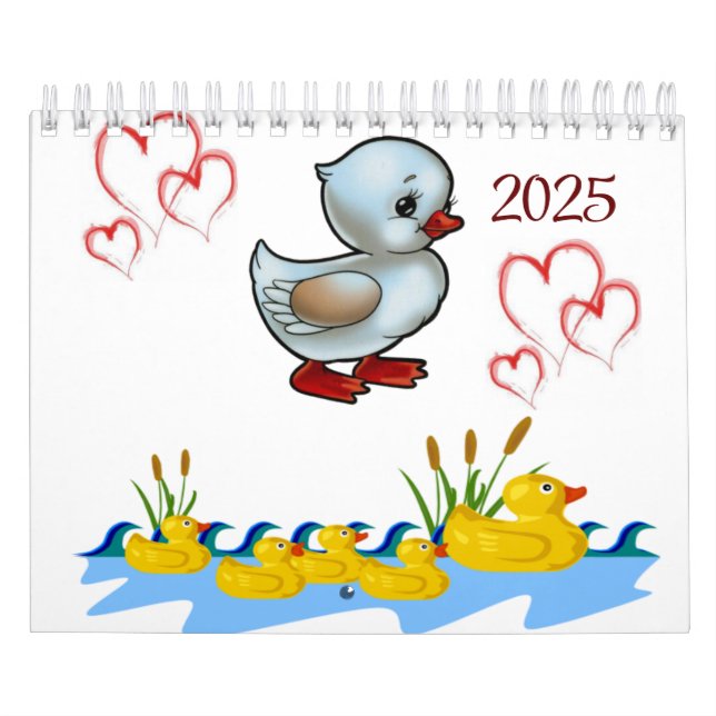 Calendário Calendar Duck Floral 2025 (Capa)