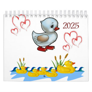 Calendário Calendar Duck Floral 2025