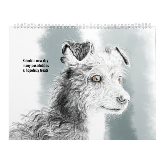 Calendário Calendar of pet drawings with cute haikus for each (Capa)