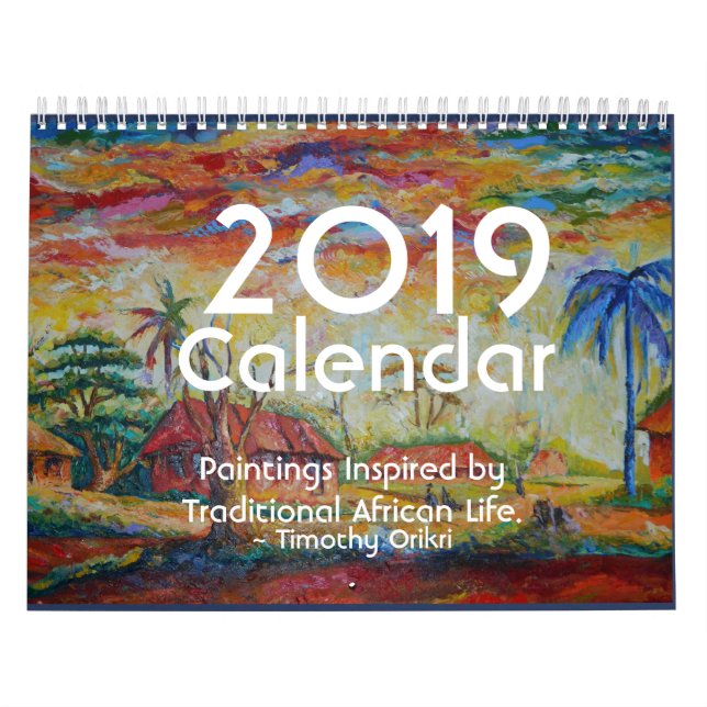 Calendário Calendar~Paintings 2019 inspirado em a vida (Capa)