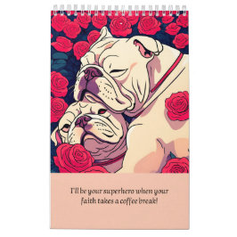 Calendário Calendar romantic bulldog