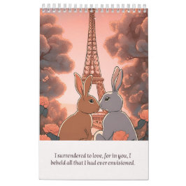 Calendário Calendar romantic rabbit