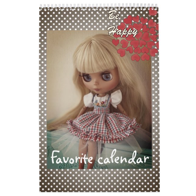 Calendário Calendário, boneca, para garota, bebê, diversão, b (Capa)
