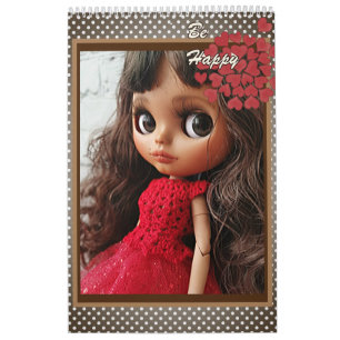 Calendário Calendário, boneca, para garota, bebê, diversão, b