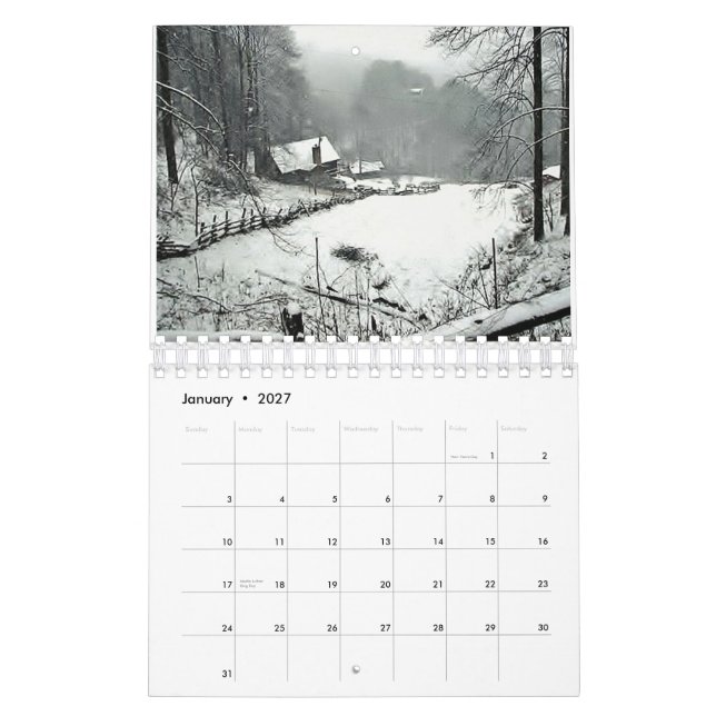 Calendário Calendário-Cenas de 12-Mês - (Jan 2027)