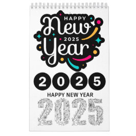 Calendário "Calendário de 12 meses 2025 - Na moda e Y funcion