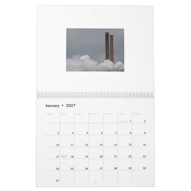 Calendário Calendário: Pittsburgh industrial (Jan 2027)