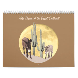 Calendário Calendário, Wild Burros do Sudoeste do Deserto