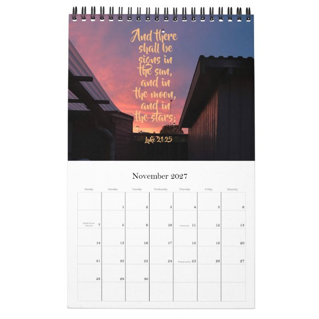Calendário Calender 2020 (Nov 2027)