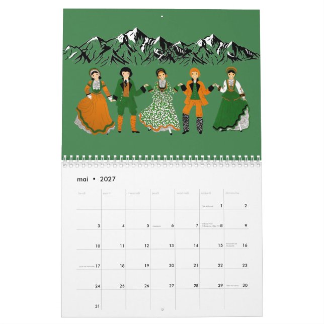 Calendário Calendrier, CORSICA, France (Maio 2027)