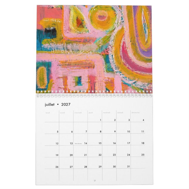 Calendário Calendrier Pat Blanche Art 2025 (Jul 2027)