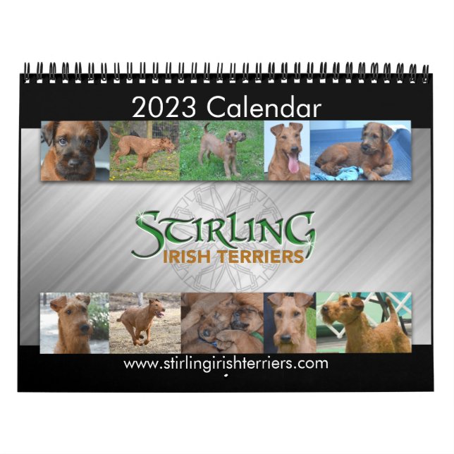 Calendário Calendrier Stirling Irish Terriers 2023 (Capa)