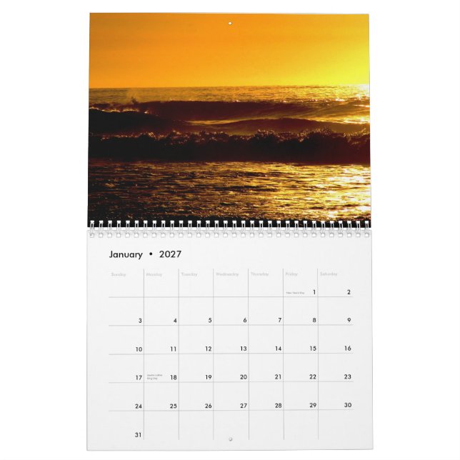 Calendário Califórnia 2012 (Jan 2027)
