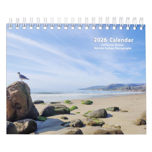Calendário California Shores  2026 Calendar (Capa)
