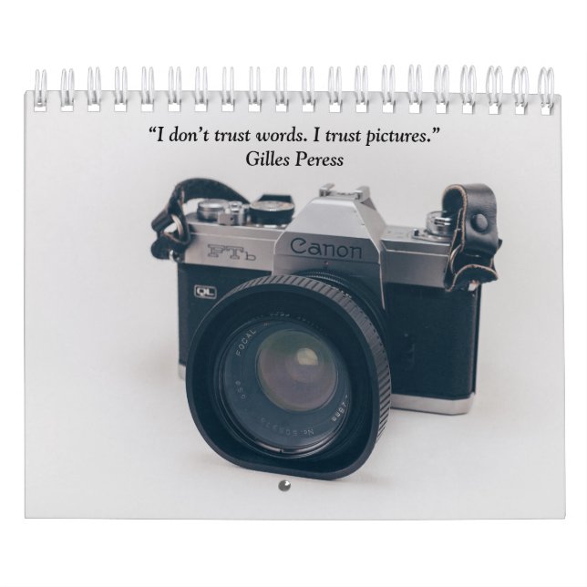 Calendário Câmera Vintage Fotografia (Capa)