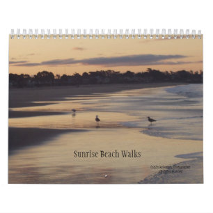 Calendário Caminhadas da praia do nascer do sol