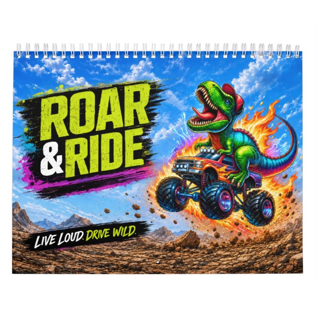 Calendário Caminhão Monstro & Tiranossauro Rex  (Capa)
