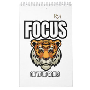 Calendário Camiseta Tiger Foco nos Seus Objetivos Motivacio