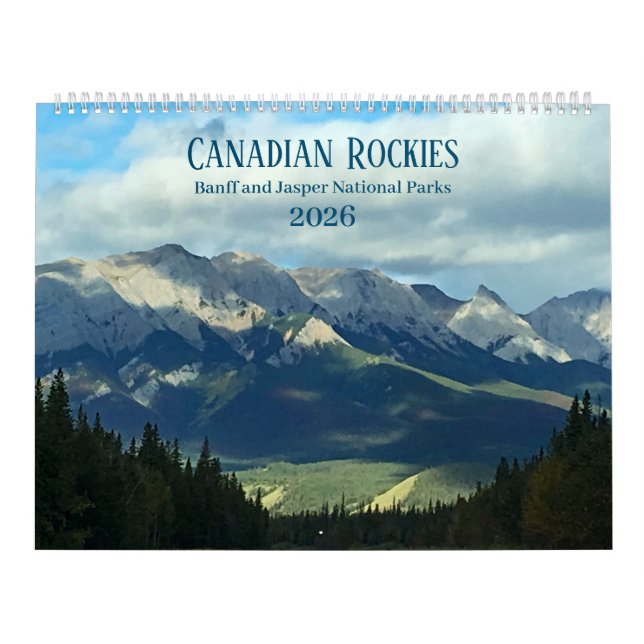 Calendário Canadian Rockies Photographic 12-Month 2026  (Capa)
