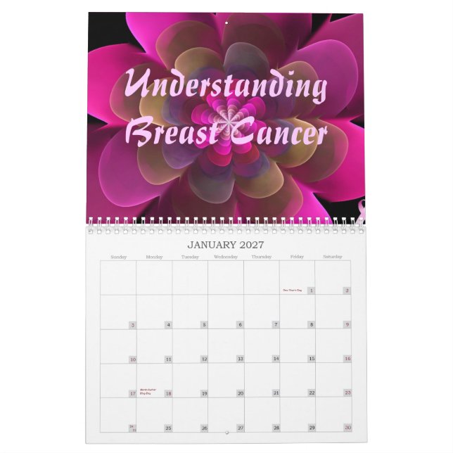 Calendário cancer. de peito compreensivo ciente de b… para (Jan 2027)