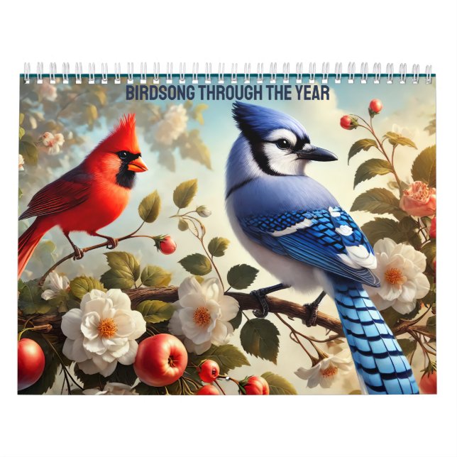 Calendário Canto de Pássaros ao Longo do Ano  (Capa)