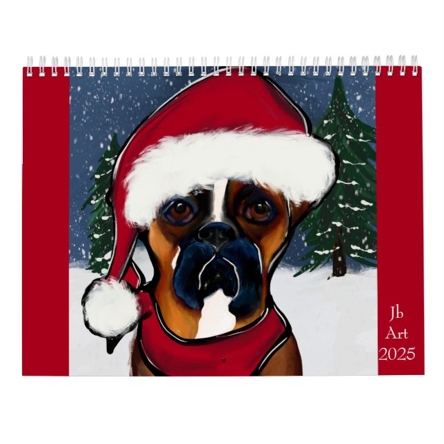 Calendário Cão Boxer (Verso)