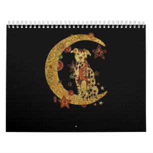 Calendário Cão e lua Pitbull
