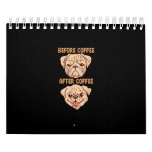 Calendário Cão Engraçado Engraçado Humor Antes Do Café