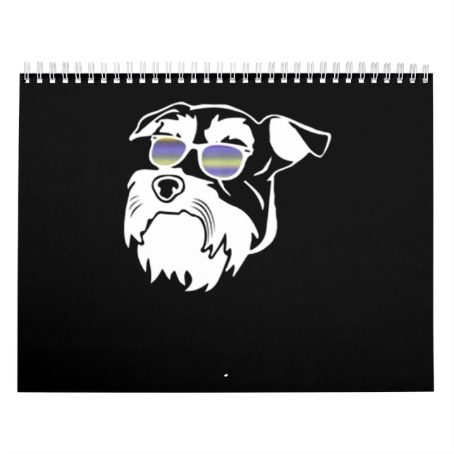 Calendário Cão Engraçado Schnauzer (Capa)