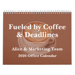 Calendário Caos de café engraçado no escritório 2026