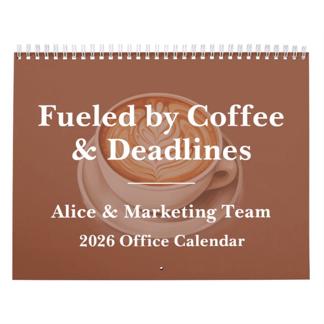 Calendário Caos de café engraçado no escritório 2026 (Capa)