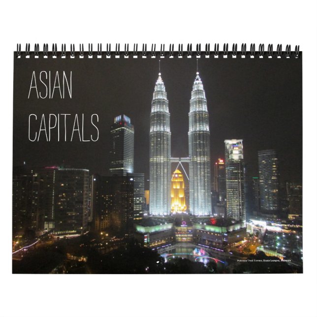 Calendário capitais asiáticas (com locais) 2027 (Capa)