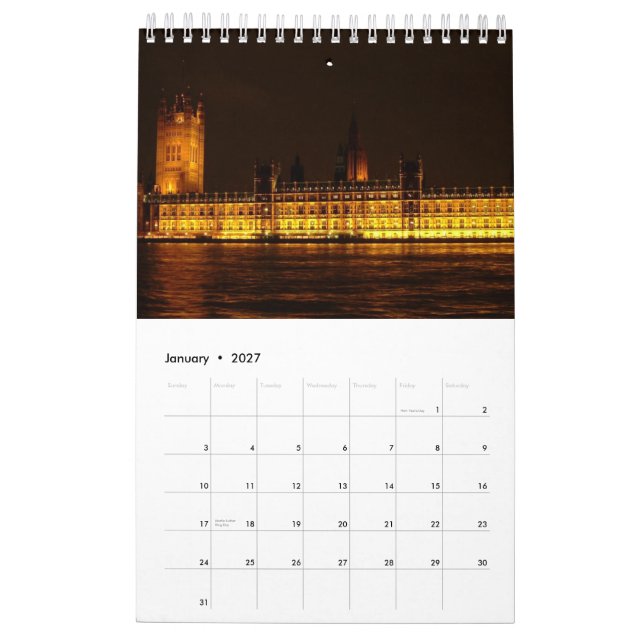 Calendário Capitais européias - 2013 (Jan 2027)