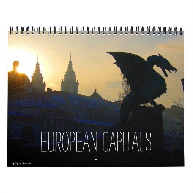 Calendário capitais europeias 2025 (com localizações) (Capa)