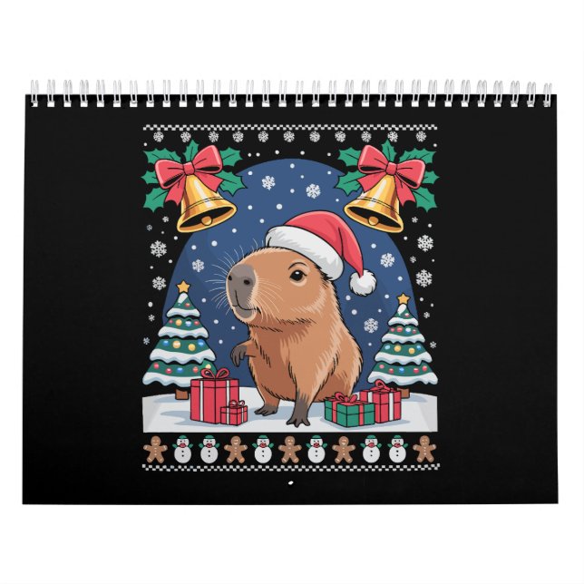Calendário Capybara Animal Lover Xmas Gift Ugly Capybara  (Capa)