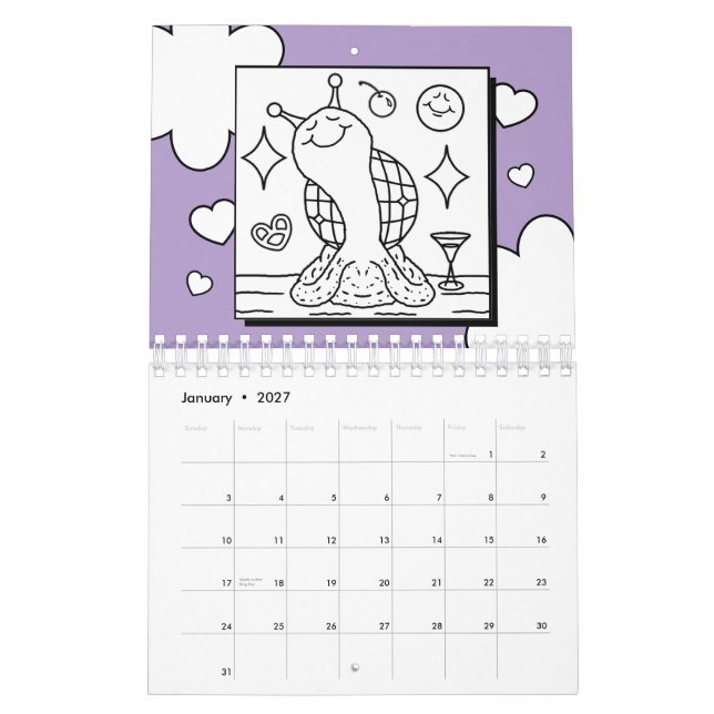 Calendário Caracol Pequeno 2026 (Jan 2027)