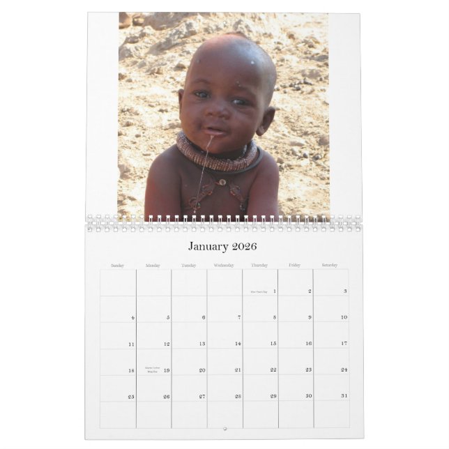 Calendário Caras de África - personalizada - personalizadas (Jan 2026)